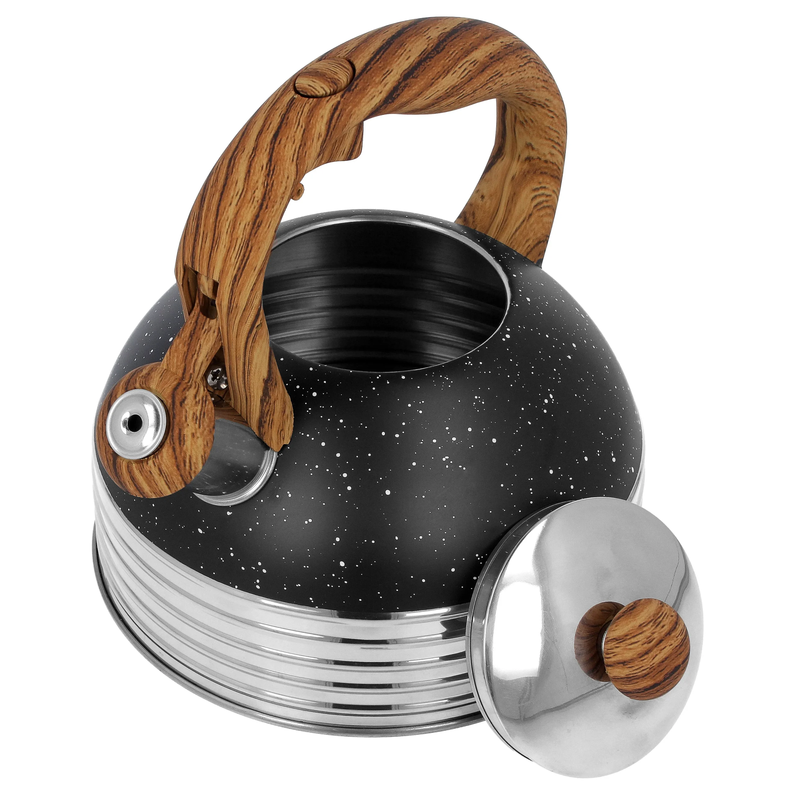 Czajnik stalowy 2,5 L - Tradycyjny z gwizdkiem - obrazek 2